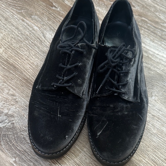 Stuart Weitzman Black Velvet Flats - Picture 1 of 5